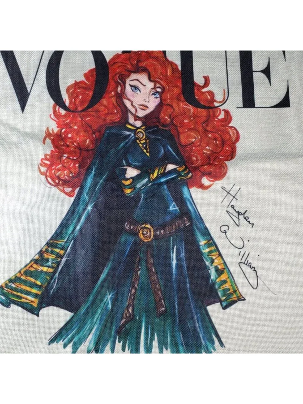 Merida Throw Pillowcase Home Decor Princess Sham Accent Pillow Cushion Cover